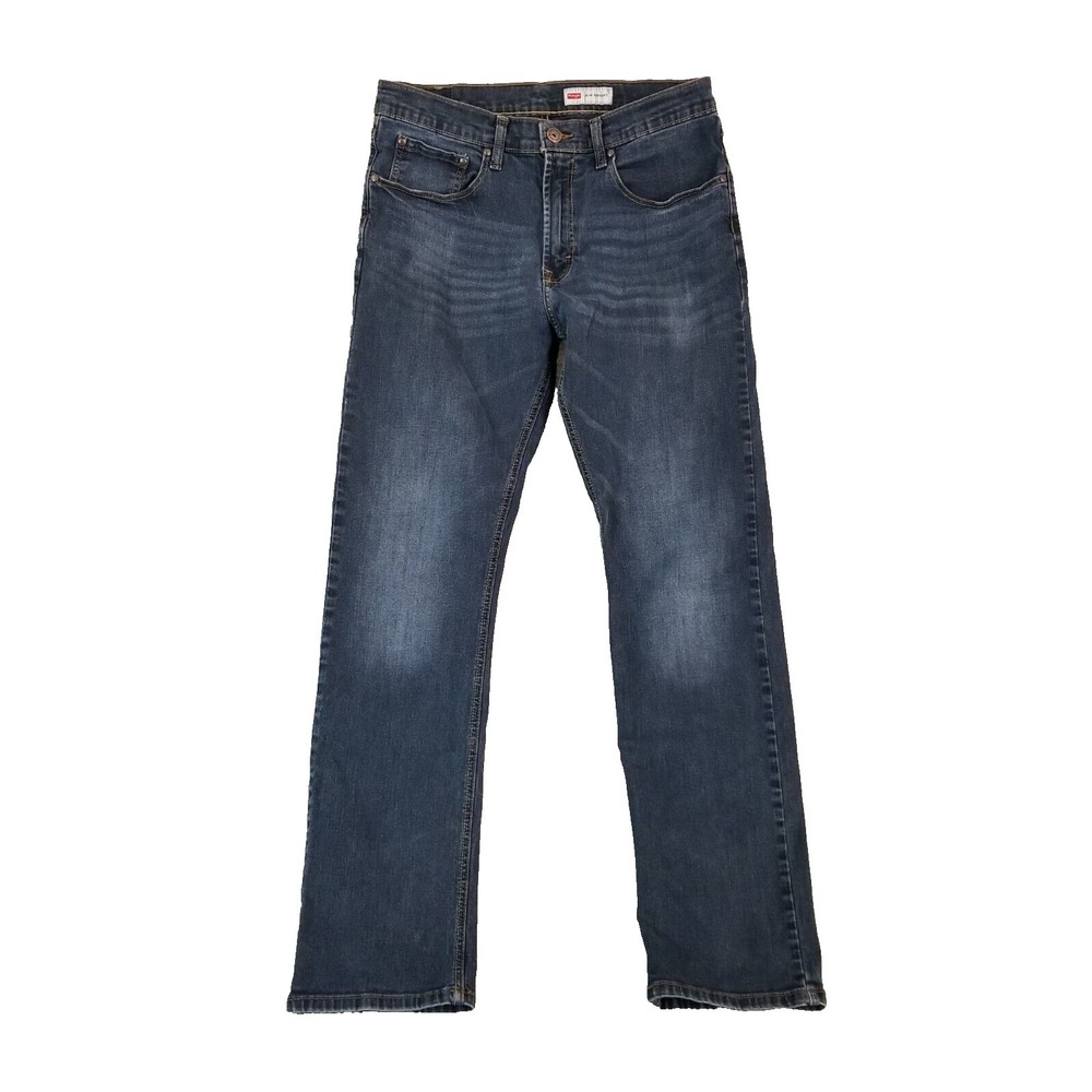 Wrangler jeans men's 32x32 slim straight blue flex stretch denim pants